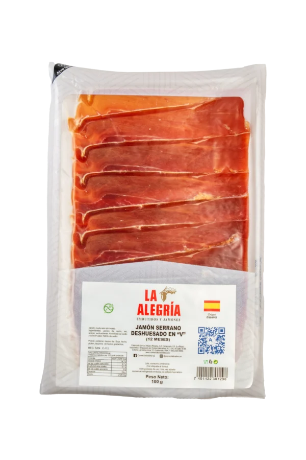 Jamón Serrano Deshuesado en V La Alegría