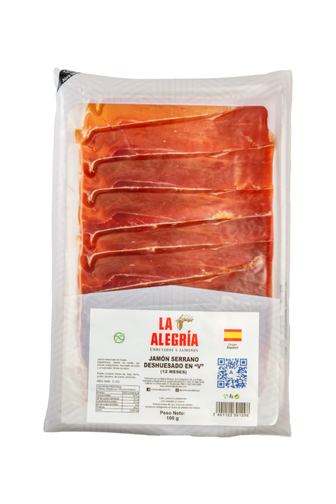 Jamón Serrano Deshuesado en V La Alegría