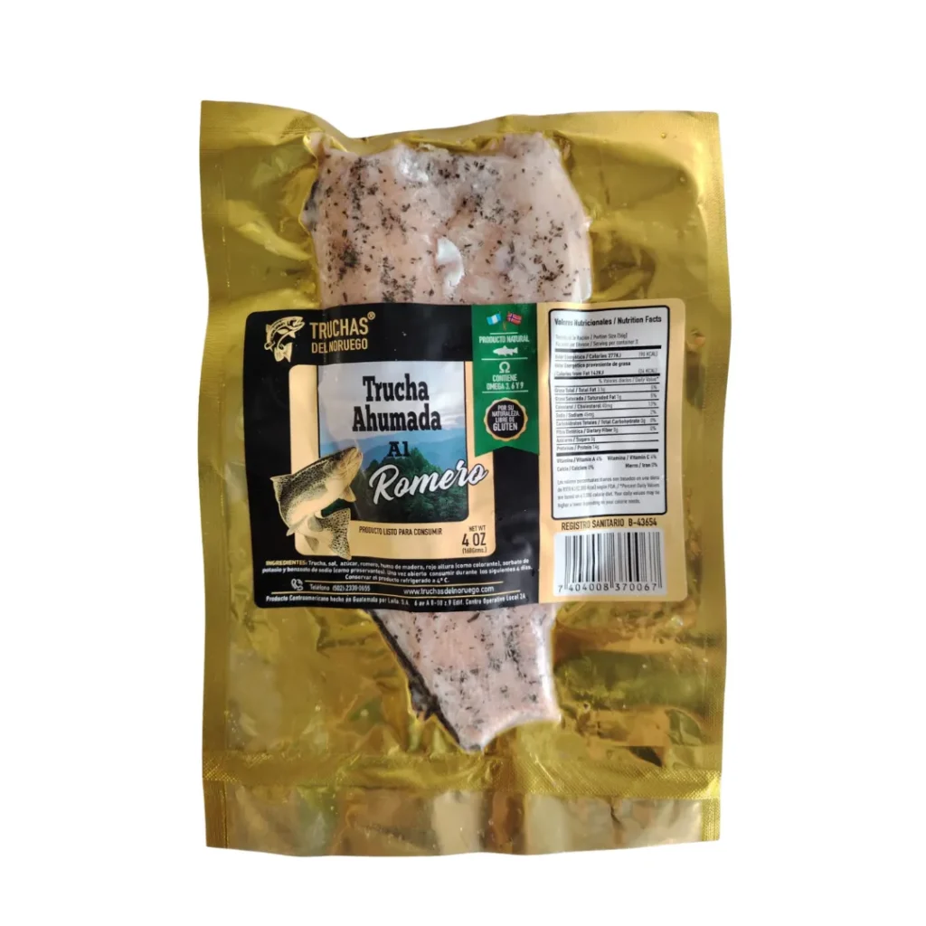 Trucha Ahumada al romero x 4oz Del Noruego